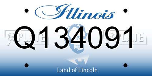 Q134091 Illinois License Plate
