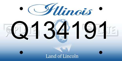 Q134191 Illinois License Plate