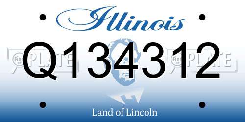 Q134312 Illinois License Plate