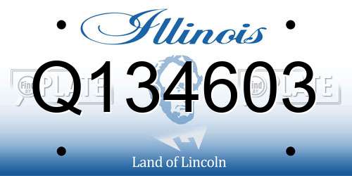 Q134603 Illinois License Plate