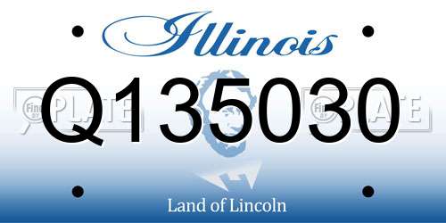 Q135030 Illinois License Plate
