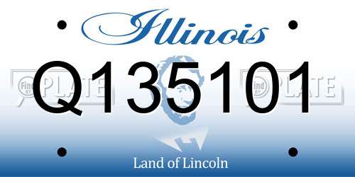 Q135101 Illinois License Plate