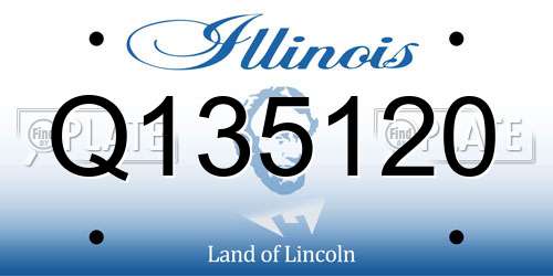 Q135120 Illinois License Plate