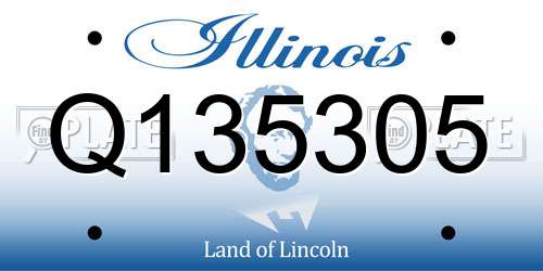 Q135305 Illinois License Plate