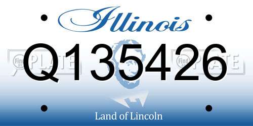 Q135426 Illinois License Plate