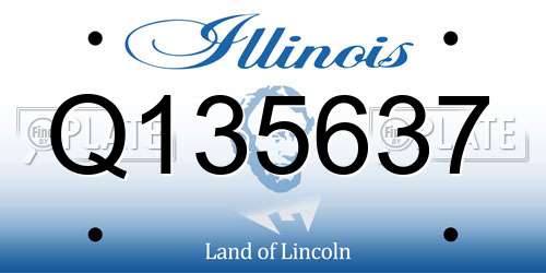 Q135637 Illinois License Plate