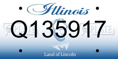 Q135917 Illinois License Plate