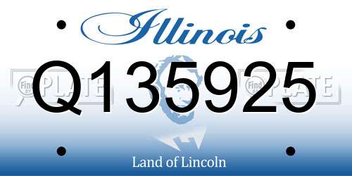 Q135925 Illinois License Plate