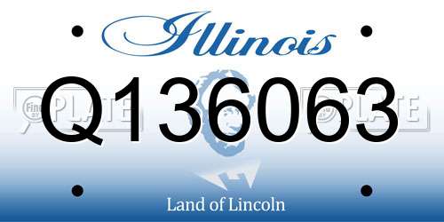 Q136063 Illinois License Plate