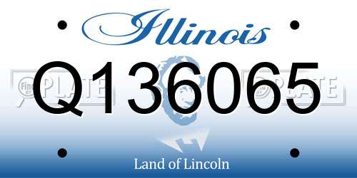 Q136065 Illinois License Plate