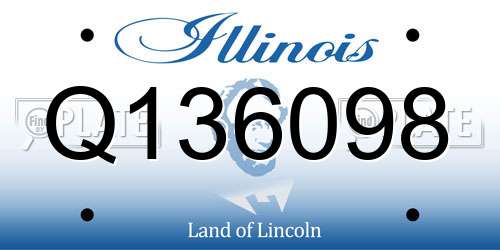 Q136098 Illinois License Plate