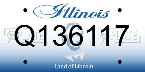 Q136117 Illinois License Plate