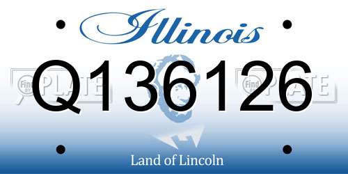 Q136126 Illinois License Plate