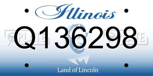 Q136298 Illinois License Plate