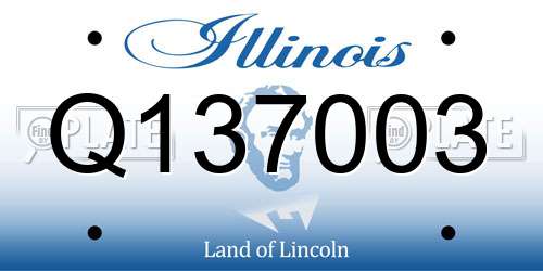 Q137003 Illinois License Plate