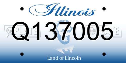 Q137005 Illinois License Plate