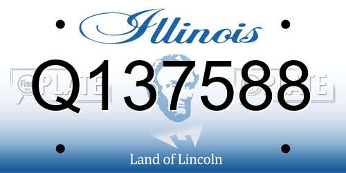 Q137588 Illinois License Plate