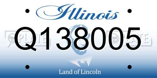 Q138005 Illinois License Plate