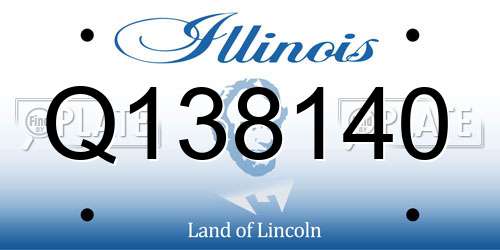 Q138140 Illinois License Plate
