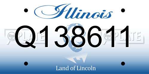 Q138611 Illinois License Plate