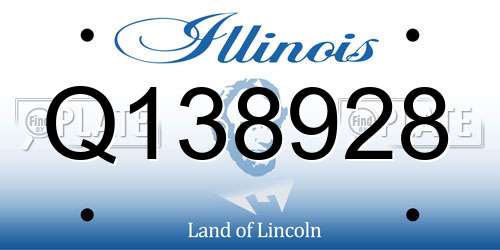 Q138928 Illinois License Plate