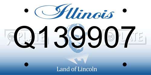 Q139907 Illinois License Plate