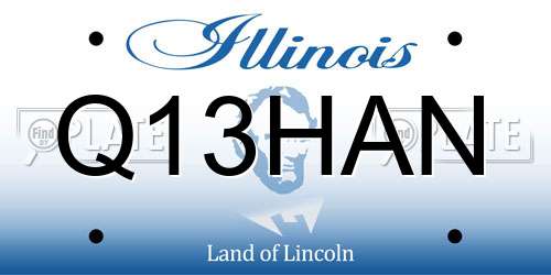 Q13HAN Illinois License Plate