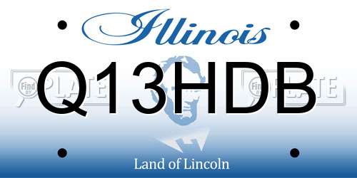 Q13HDB Illinois License Plate