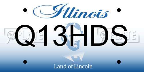 Q13HDS Illinois License Plate