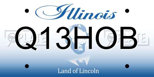 Q13HOB Illinois License Plate