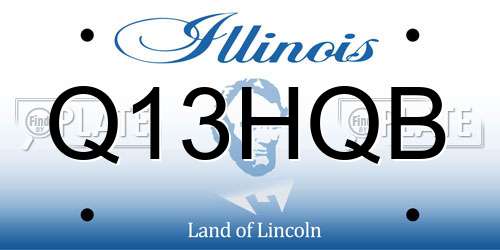 Q13HQB Illinois License Plate