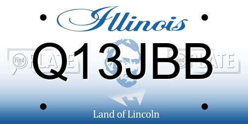 Q13JBB Illinois License Plate