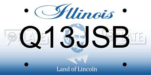 Q13JSB Illinois License Plate