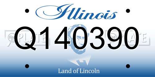 Q140390 Illinois License Plate