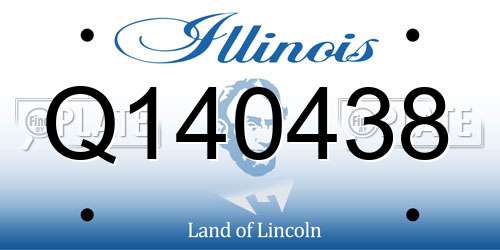 Q140438 Illinois License Plate