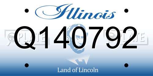 Q140792 Illinois License Plate