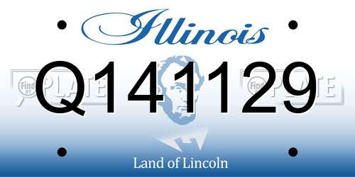 Q141129 Illinois License Plate