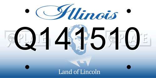 Q141510 Illinois License Plate