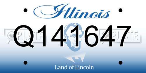Q141647 Illinois License Plate