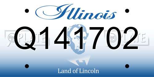 Q141702 Illinois License Plate