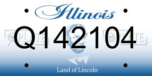 Q142104 Illinois License Plate