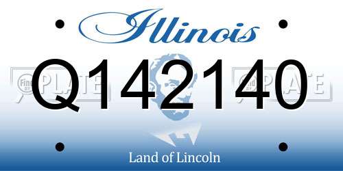 Q142140 Illinois License Plate
