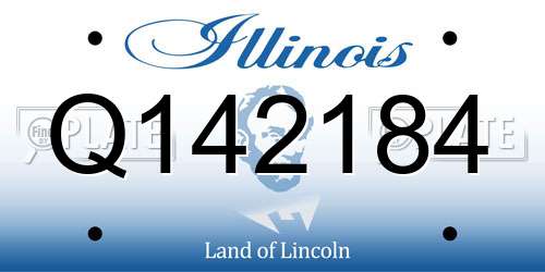 Q142184 Illinois License Plate