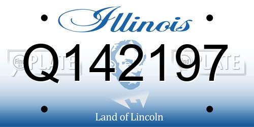 Q142197 Illinois License Plate