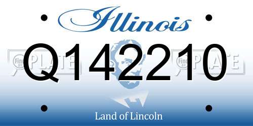 Q142210 Illinois License Plate