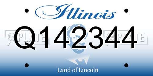 Q142344 Illinois License Plate