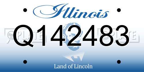 Q142483 Illinois License Plate