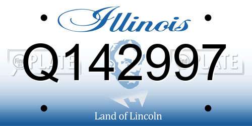 Q142997 Illinois License Plate
