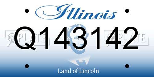 Q143142 Illinois License Plate