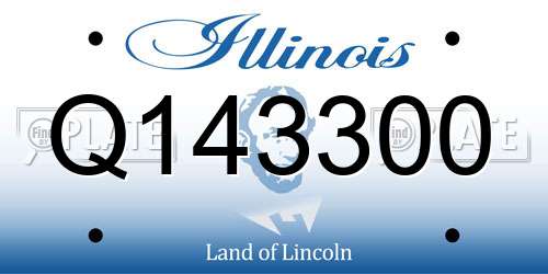Q143300 Illinois License Plate